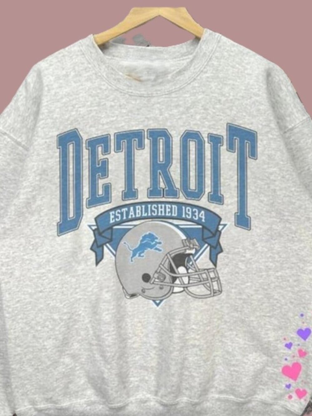 Vintage Style 90s Detroit Lions Sweatshirt Retro NFL Detroit Lions Football